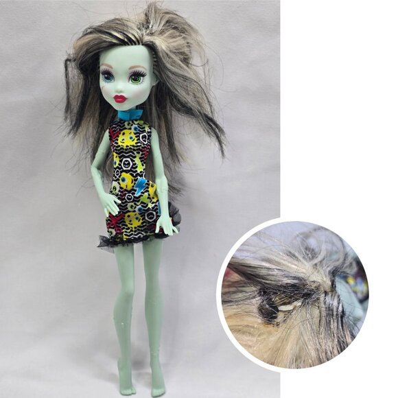 Monster High G2 - Frankie Stein Emoji - Doll Dress Mattel- FLAWED HAIR- TLC OOAK - Picture 1 of 13